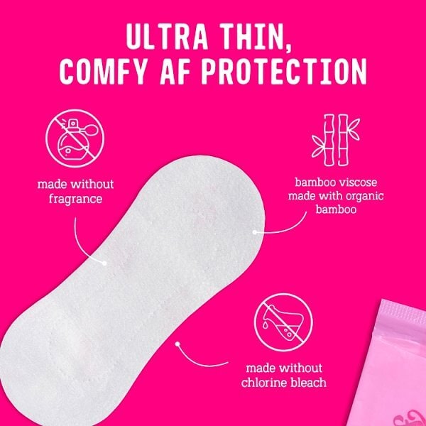 Flo Bamboo Panty Liners Wrapped + Ultra Thin (24 liners)