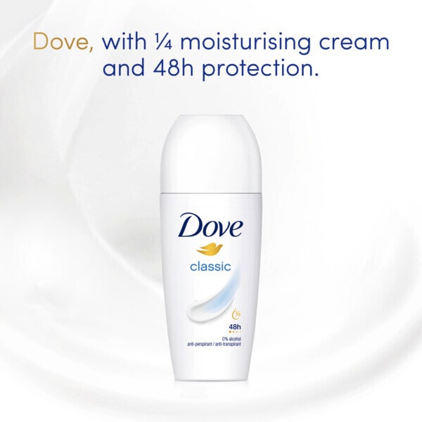 Dove Women Antiperspirant Deodorant Roll on Classic 50ml