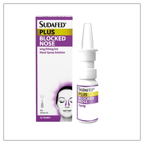 Sudafed Plus Blocked Nose 1Mg/50Mg/Ml Nasal Spray Solution