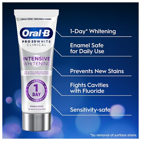 Oral-B Intensive Whitening Radiant White Toothpaste 75ml