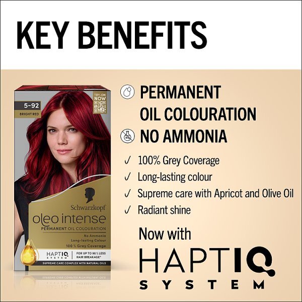 Schwarzkopf Oleo Intense 5-92 Bright Red Hair Dye