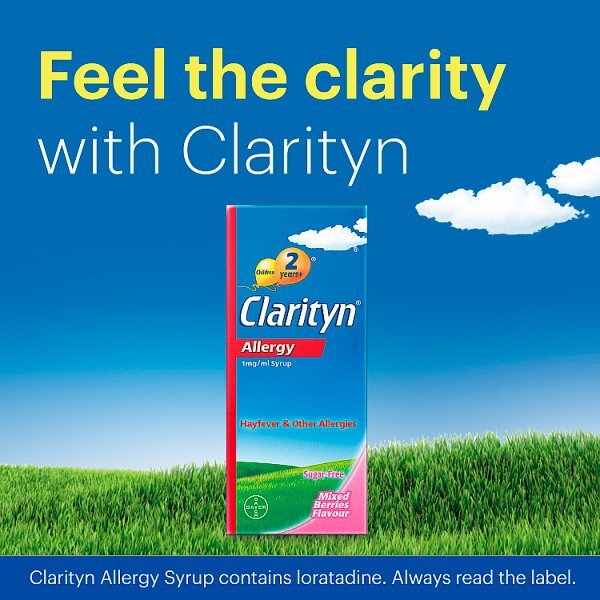 Clarityn Allergy 1mg/ml Syrup Mixed Berries Flavour 60ml