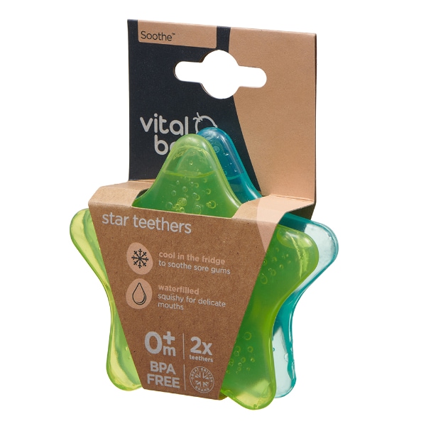 Vital Baby Soothe Star Teethers 2pk
