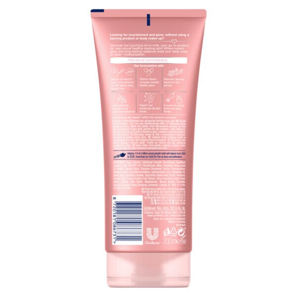Dove Skin Glow Body Lotion Oil-In-Milk 200 Ml