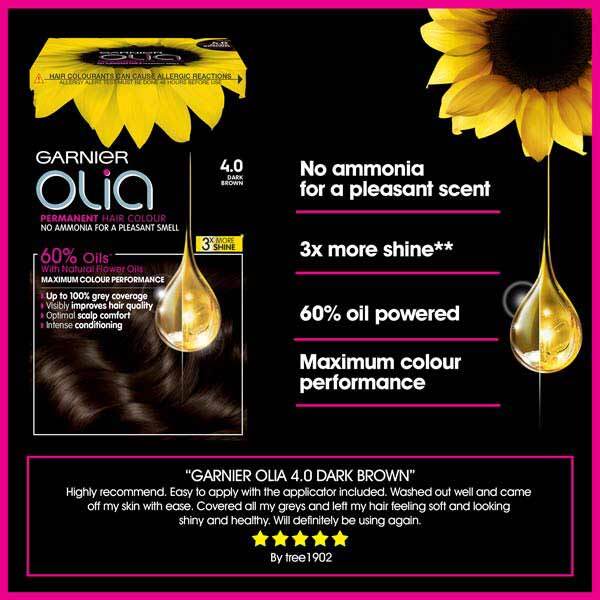 Garnier Olia 4.0 Dark Brown Permanent Hair Dye