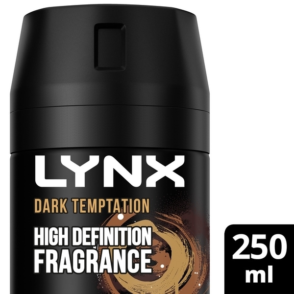 Lynx Deodorant Bodyspray Aerosol Dark Temptation 250ml