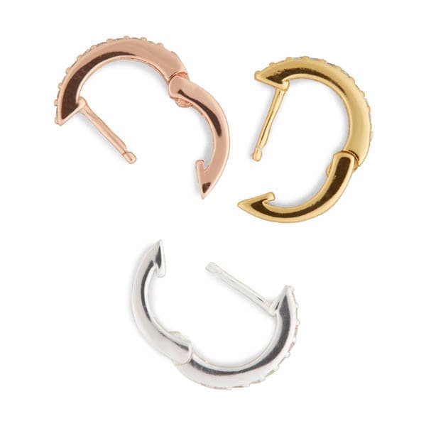 Superdrug Premium Sterling Silver Multi Diamante Huggies