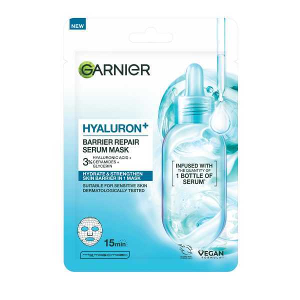 Garnier Hyaluron Barrier Repair Serum, Hydrates & Repairs in 1 Mask