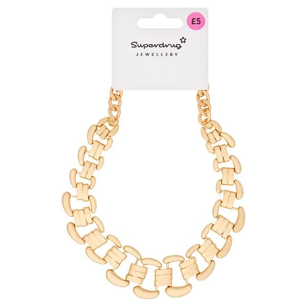 Superdrug Gold Tone Chunky Statement Necklace