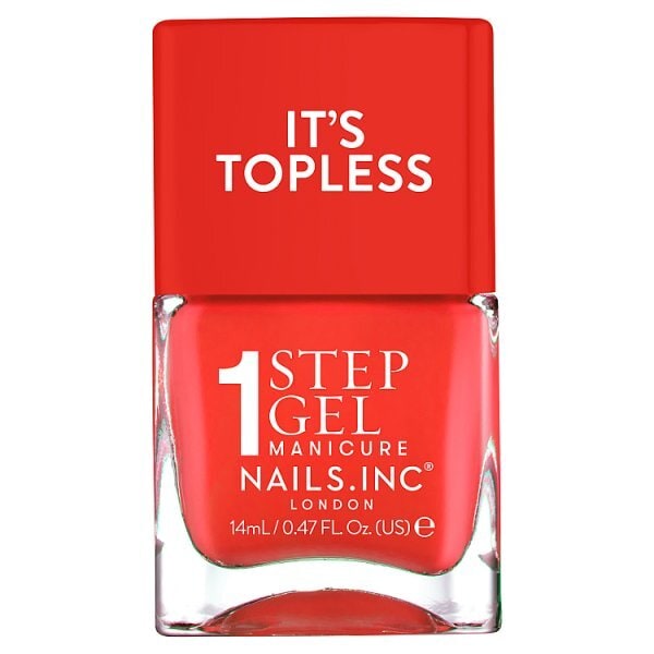 Nails.INC It's Topless Jennifer Tomato Red Polish 14ml