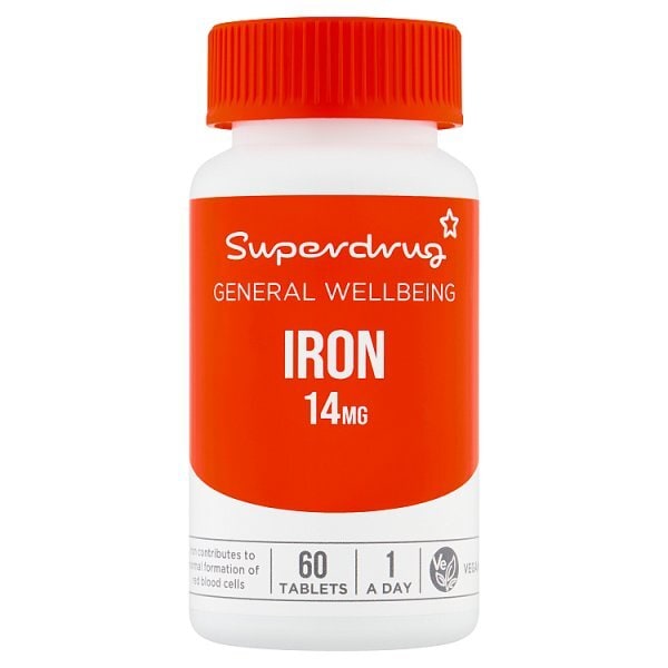 Superdrug Iron 14mg 60s