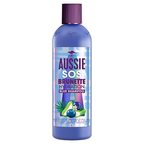 Aussie Sos Brunette Hair Hydration Vegan Blue Shampoo 290Ml