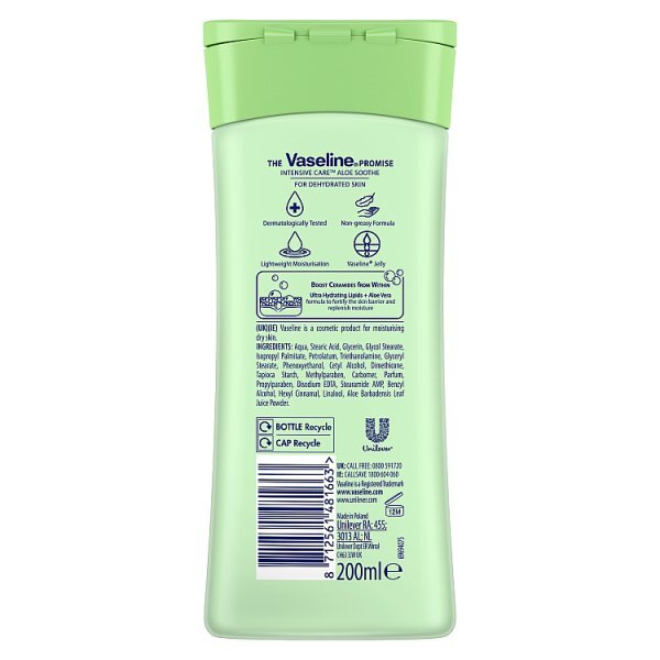 Vaseline Intensive Care Body Lotion Aloe Soothe 200ml
