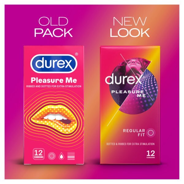 Durex Pleasure Me Ribbed Regular Fit Condoms Pack of 12
