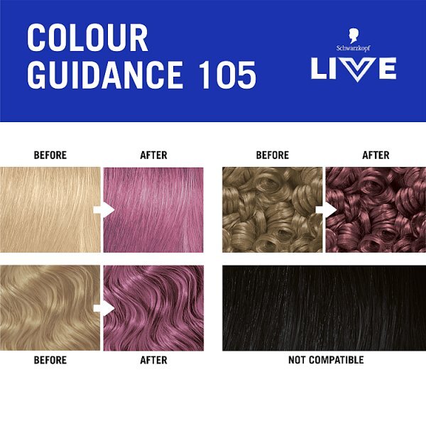 Schwarzkopf LIVE 105 Mauve Kiss Permanent Hair Dye