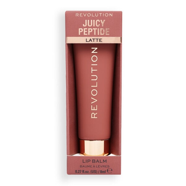 Revolution Juicy Peptide Lip Balm Nude Latte