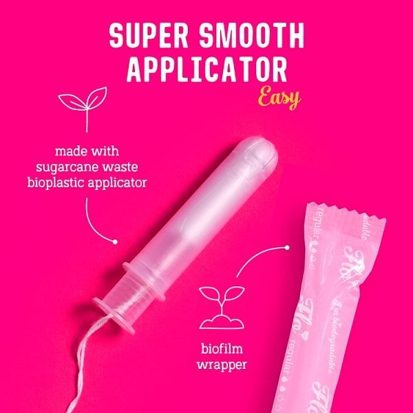 Flo Organic Cotton Applicator Tampons- 8 Regular + 6 Super