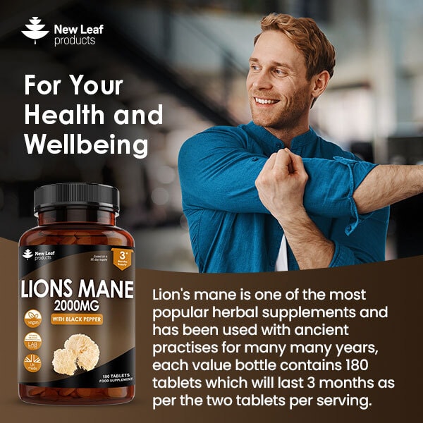 New Leaf Lions Mane Mushroom 2000mg