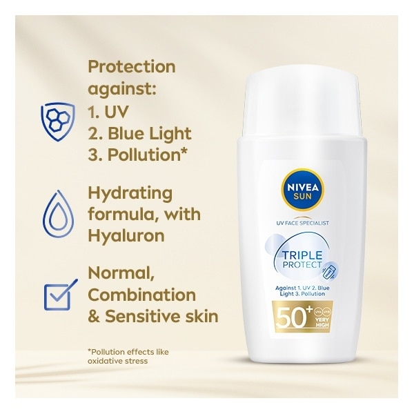 NIVEA SUN Triple Protect Ultra-Light Fluid spf50+ 40ml