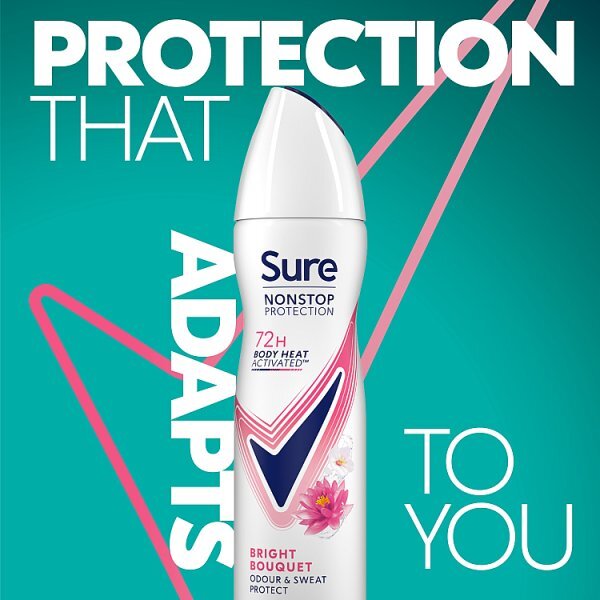 Sure Nonstop Protection Bright Bouquet Anti-Perspirant Aerosol 150 ml