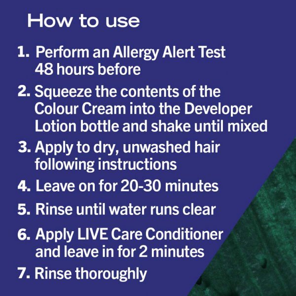 LIVE Urban Metallics Permanent Green Hair Dye Midnight Jade