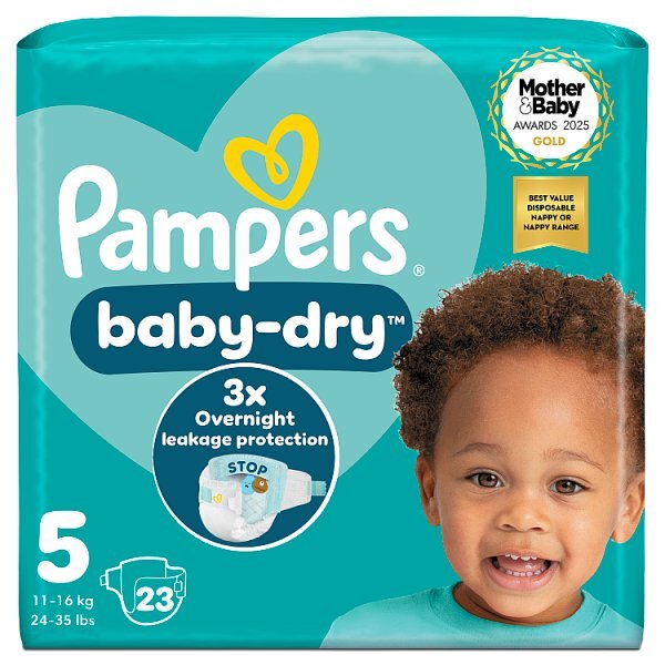 Pampers Baby-Dry Size 5 Nappies Carry Pack x23