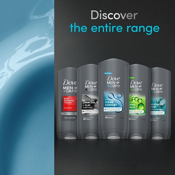 Dove Men+Care Hydrating Clean Comfort 3in1 Hair Face & Body Wash 400ml