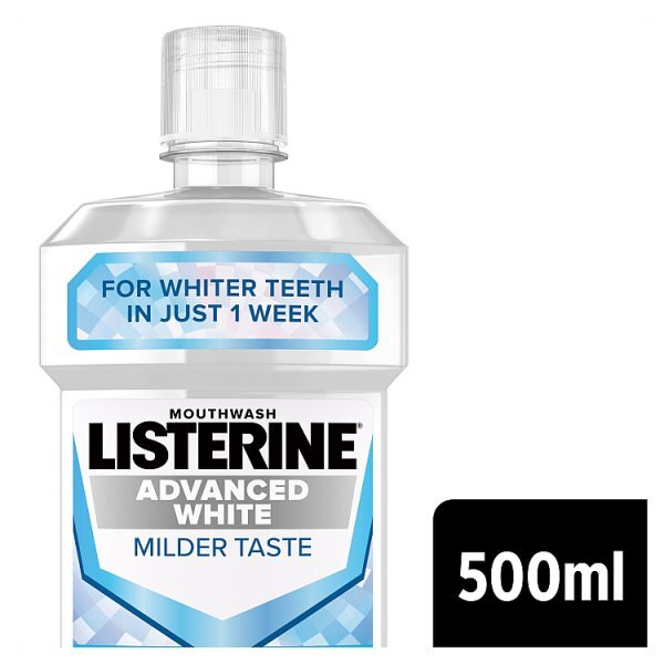 Listerine Advanced White Milder Taste Mouthwash 500ml