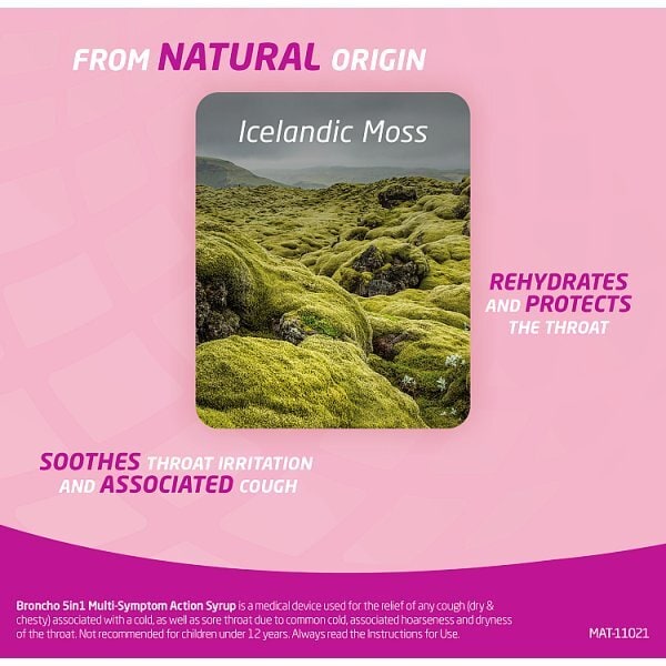 Broncho 5 in 1 multi-symptom action cough syrup 120ml