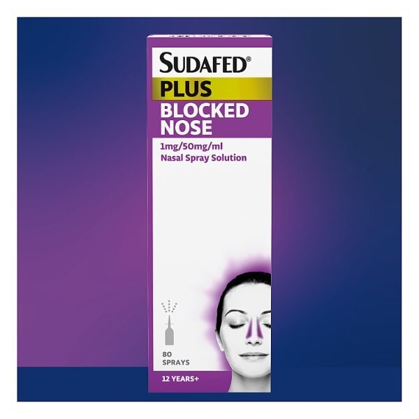 Sudafed Plus Blocked Nose 1Mg/50Mg/Ml Nasal Spray Solution