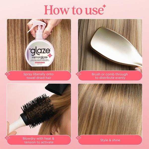 Glaze Mirror Glaze 4 in 1 Super Sleek Shine Spray 190ml