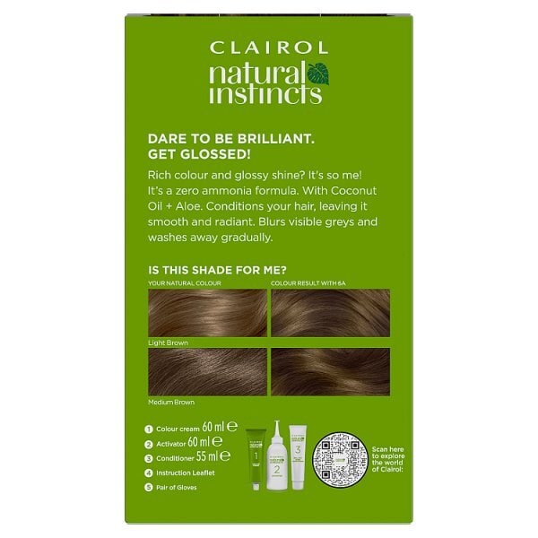 Clairol Natural Instincts Hair Dye 6A Light Cool Brown
