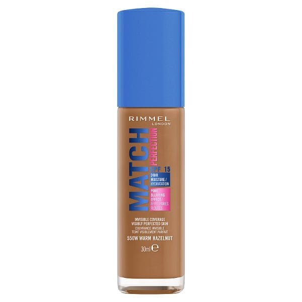 Rimmel Match Perfection Foundation 550W Warm Hazelnut SPF20