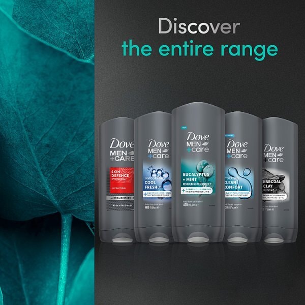 Dove Men+Care Eucalyptus + Mint 3-in-1 Hair, Face and Body Wash 400 ml