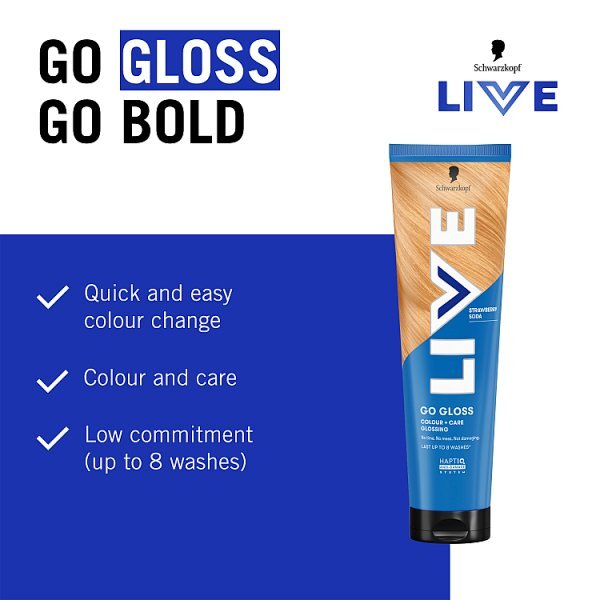 Schwarzkopf LIVE Strawberry Soda Colour & Shine Hair Gloss