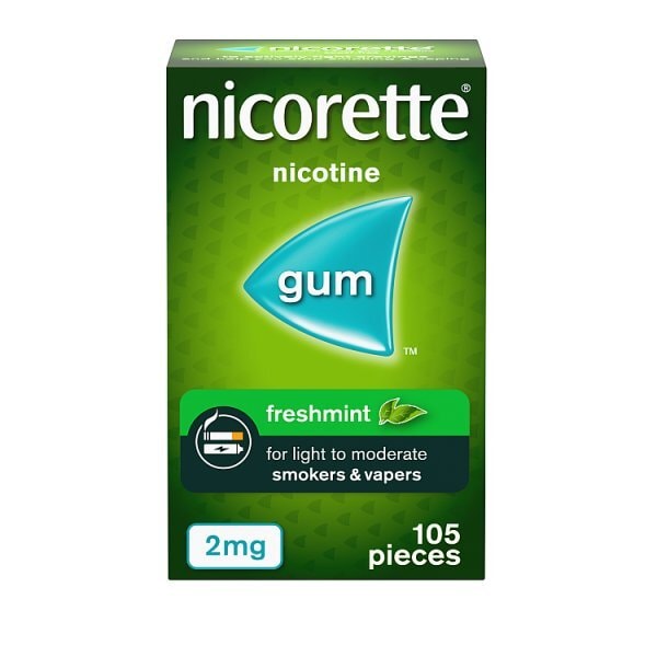 Nicorette Freshmint 2mg Nicotine Gum 105s (Stop Smoking)