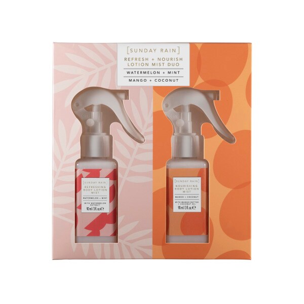 Sunday Rain Refresh & Nourish Body Lotion Mist Set