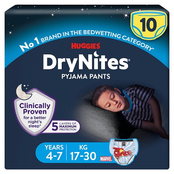 Huggies DryNites 4-7 Years Boy's Pyjama Pants x 10