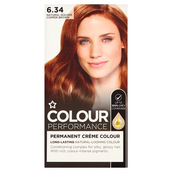 Superdrug Performance Permanent Hair Dye Golden Brown 6.34