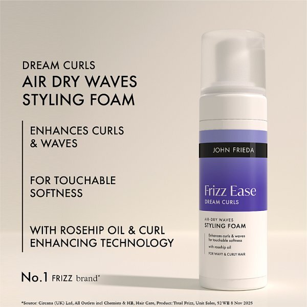 John Frieda Frizz Ease Dream Curls Waves Styling Foam 150Ml