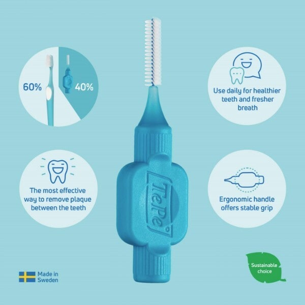 TePe Interdental brushes X6  - Blue 0.6