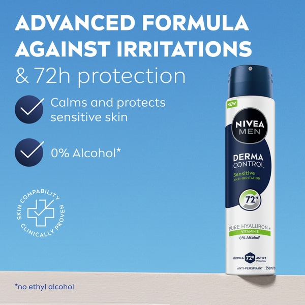 NIVEA MEN Sensitive 72h Anti-Perspirant Deodorant 250ml