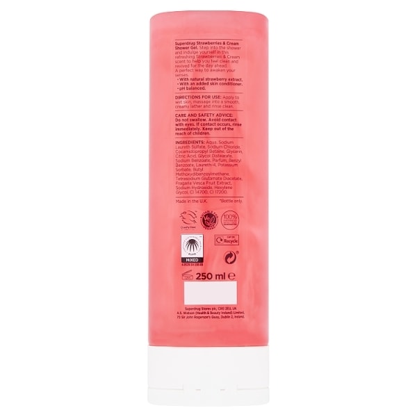 Superdrug Fruity Strawberry & Cream 250ml
