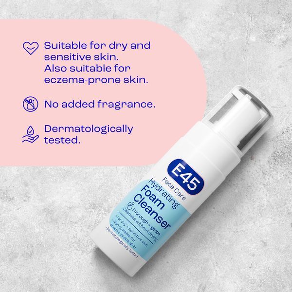 E45 Face Foaming Cleanser For Dry & Sensitive Skin 150ml