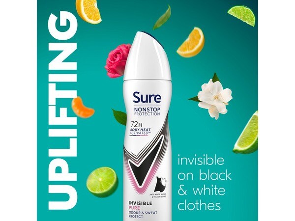 Sure Nonstop Protection Invisible Pure Anti-Perspirant Aerosol 150 ml