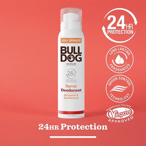 Bulldog Skincare Bergamot & Sandalwood Spray Deo 125ml