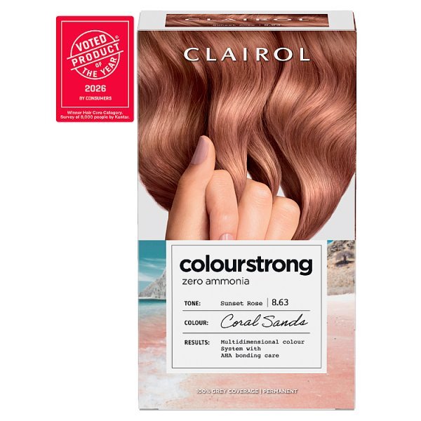 Clairol Colour Strong Permanent Hair Dye 8.63 Sunset Rose
