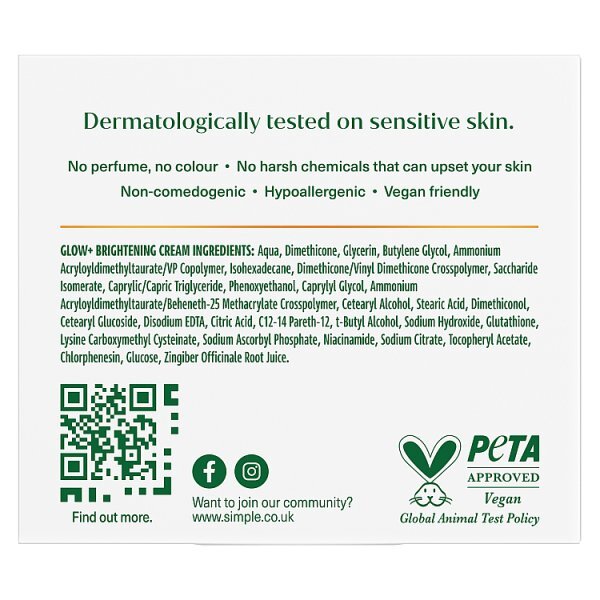 Simple Glow+ Facial Moisturiser 50 ml