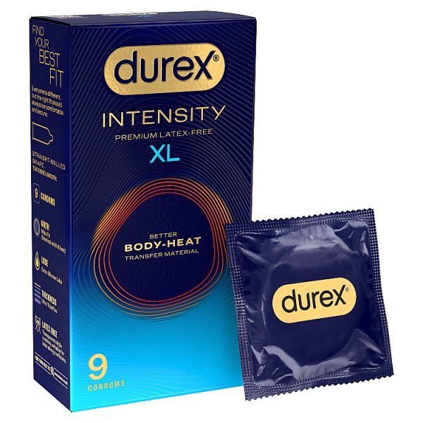 Durex Intensity Latex-Free Wide Fit Condoms 9Pk
