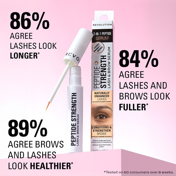 Revolution Peptide Strength Lash And Brow Serum